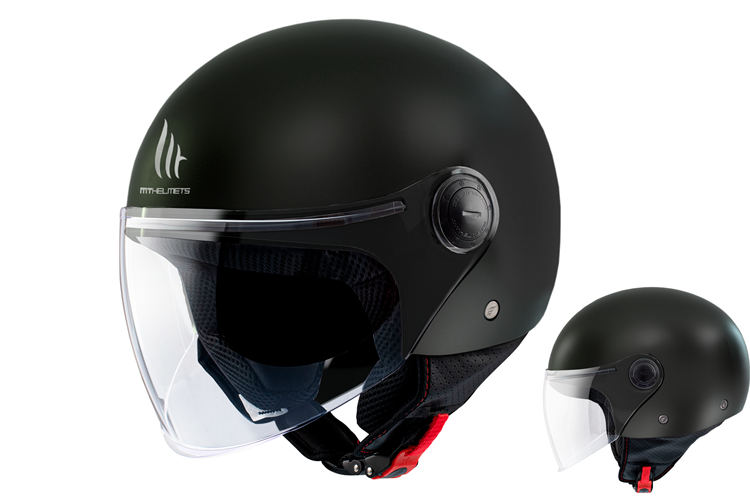 CASCO MOTO MT JET OF501B STREET S SOLID A1 NEGRO L 22-06